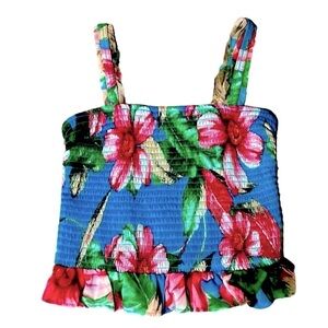 Express size XS floral crop tank